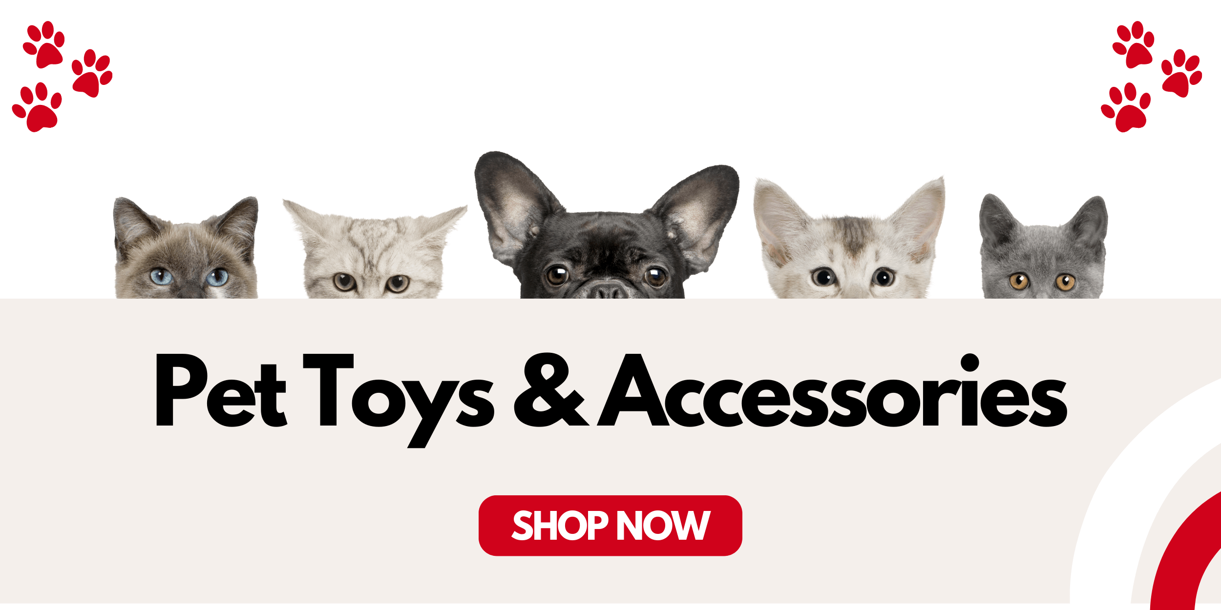 1- Shop our cat & dog accessories 