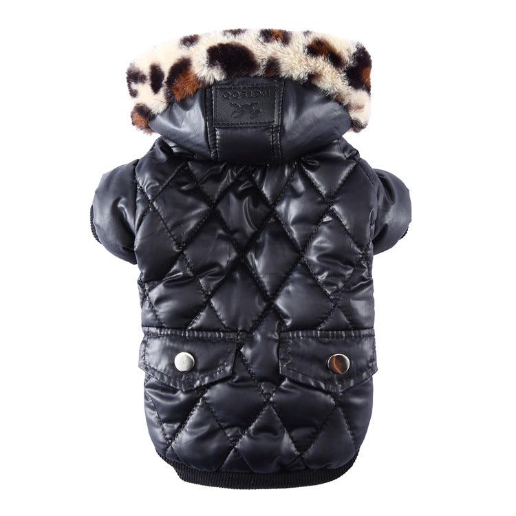 - Fur Collar Dog Coat Fiercely Southern